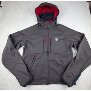 Loki Lined Softshell Brown/Red Mountain‎ Jacket Men's M Mask, Mittens, Outdoors